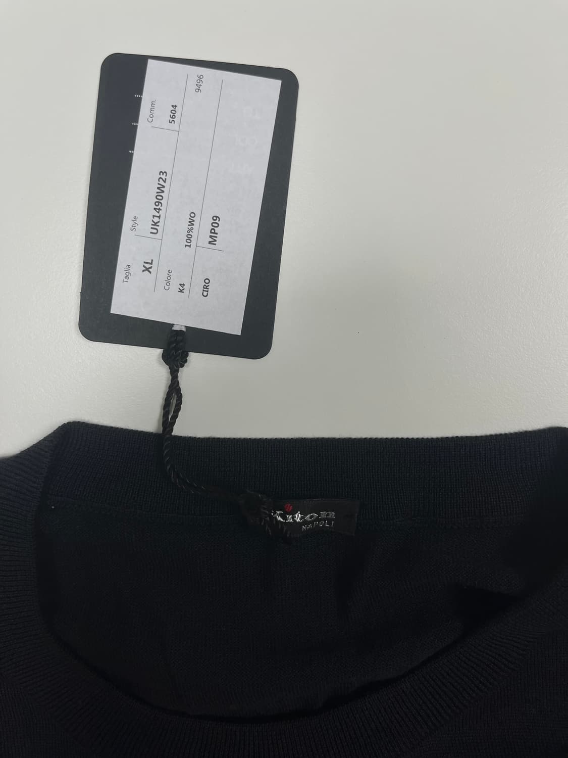 키톤 KITON 울100% 니트 스웨터 XL 네이비(새상품) 상품이미지4