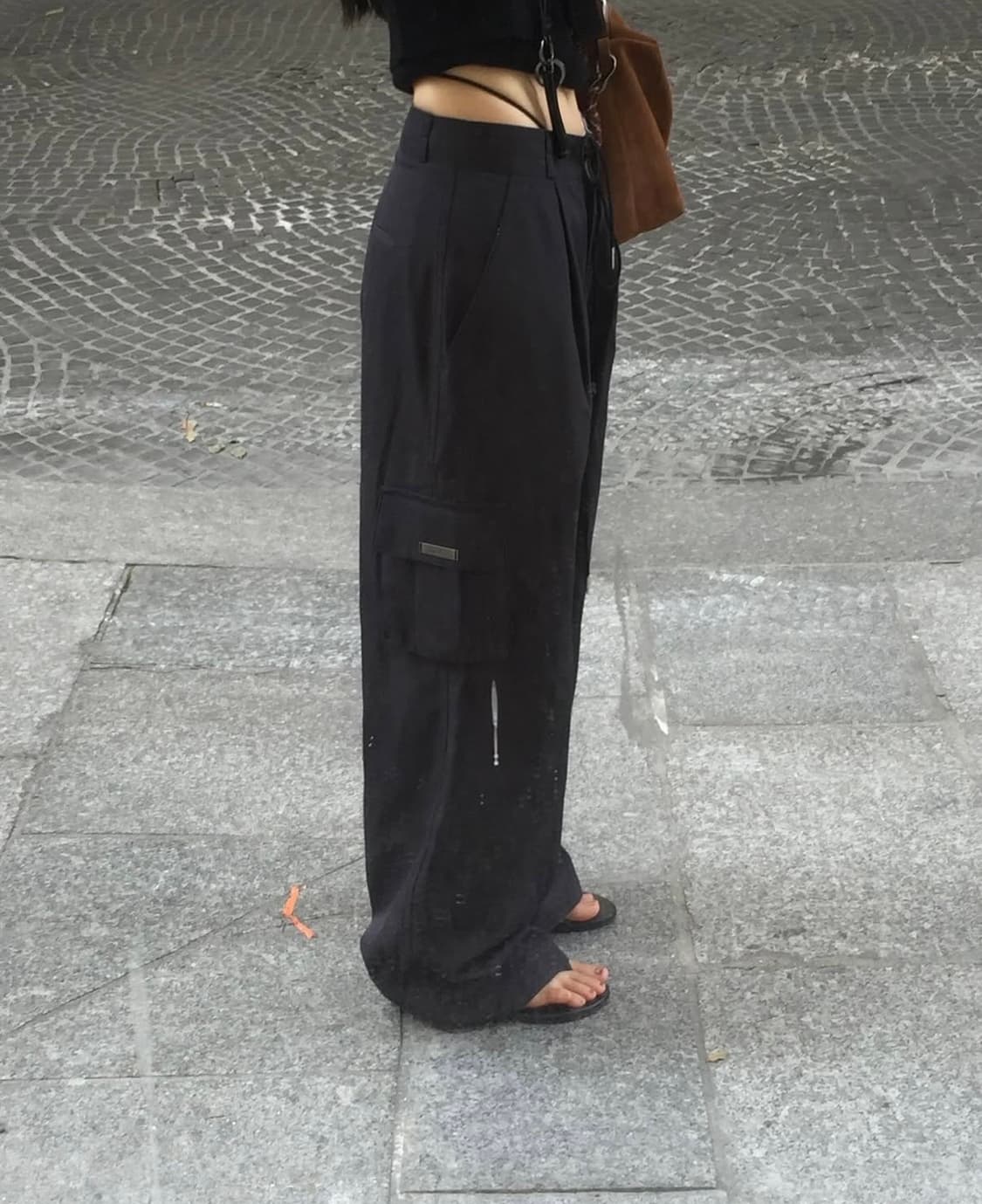 (새상품) 포에토 2 String Glady pants charcoal 상품이미지5