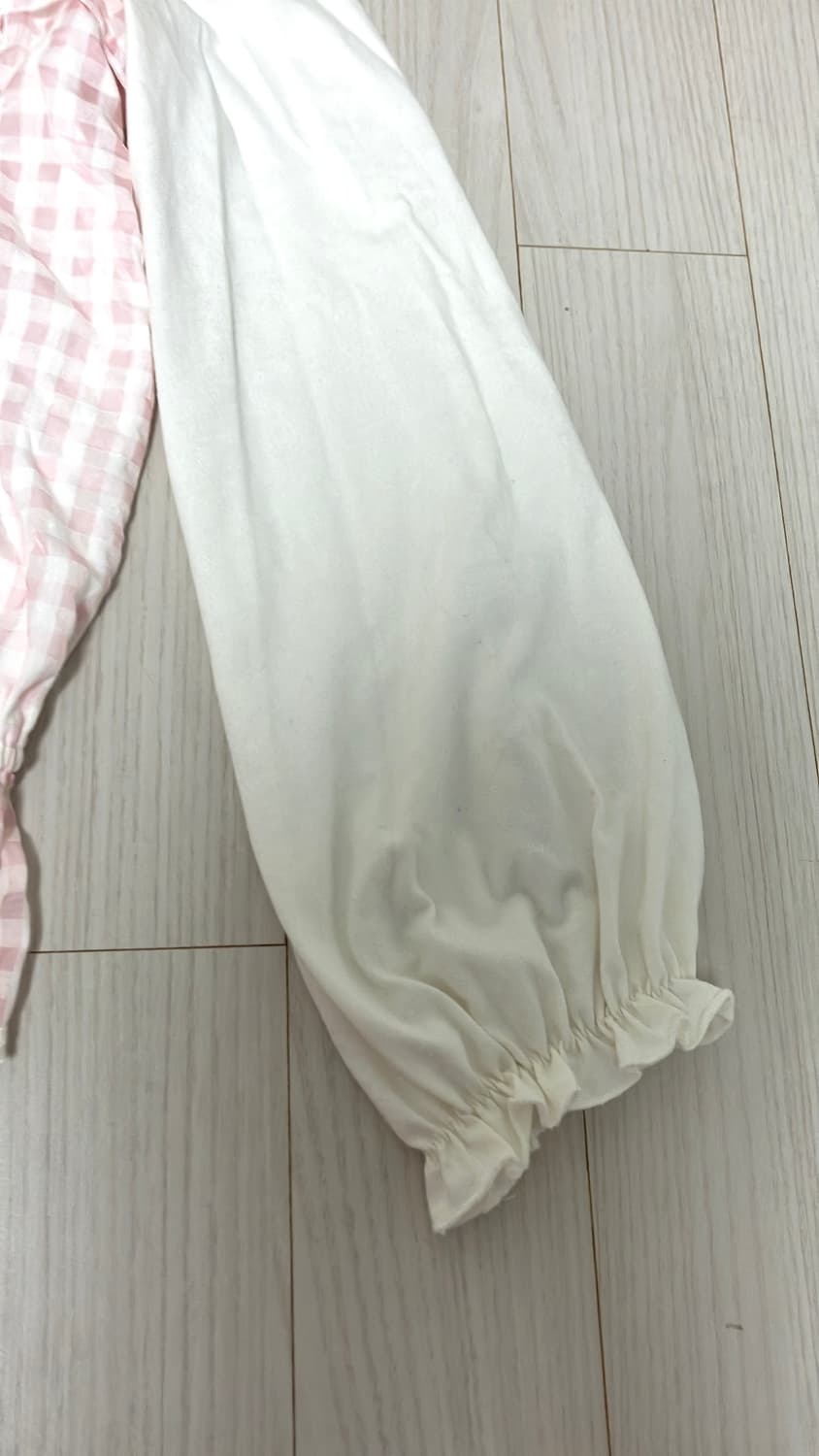 히메갸루 로리타 보본21 모리걸 리본 프릴 핑크 딸기우유 체크 블라우스 상품이미지4