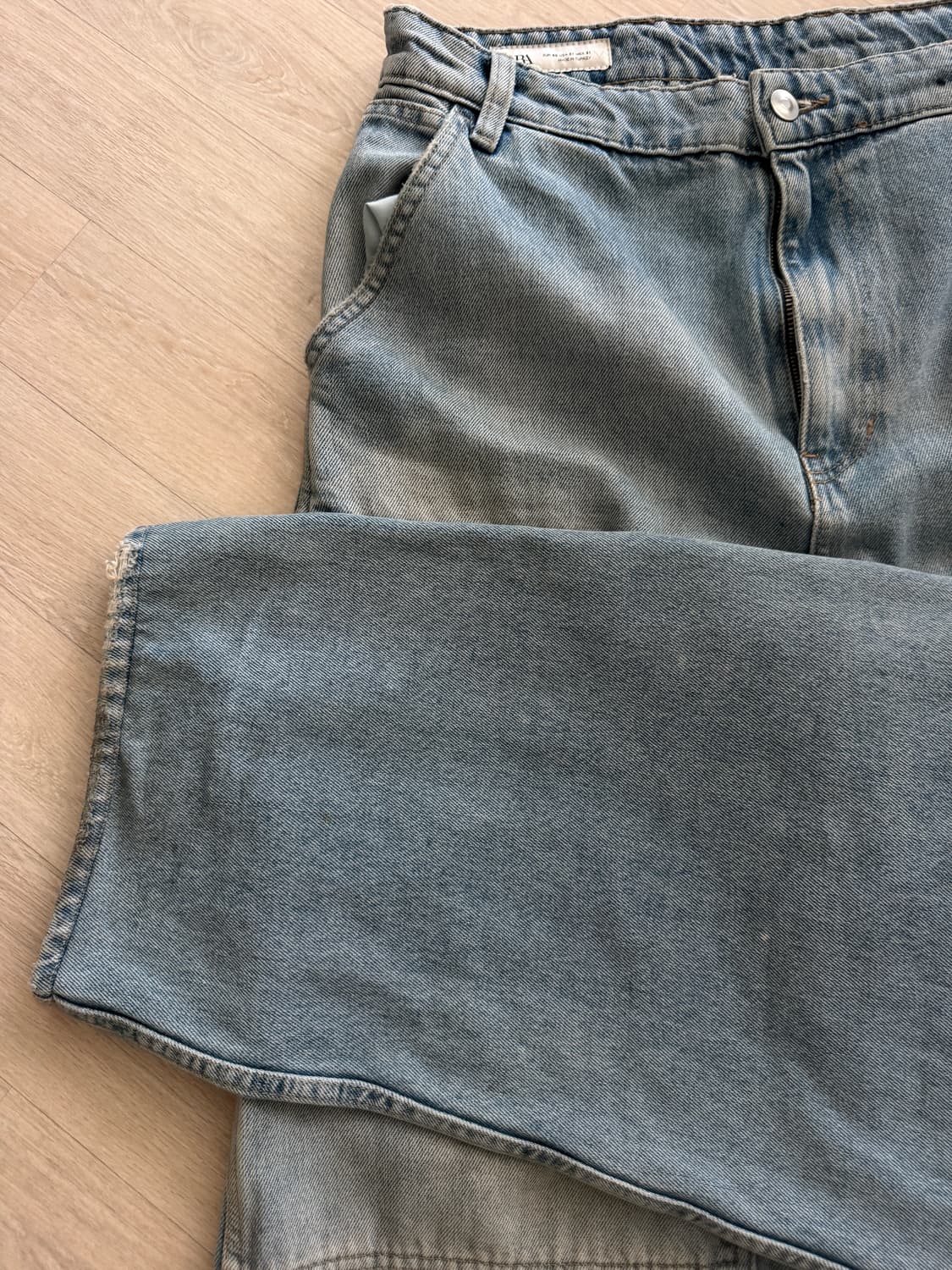 자라  연청 카펜터 와이드 데님 상품이미지2