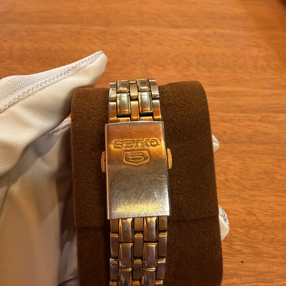 세이코5 골드 오토매틱 시계 37mm 상품이미지6