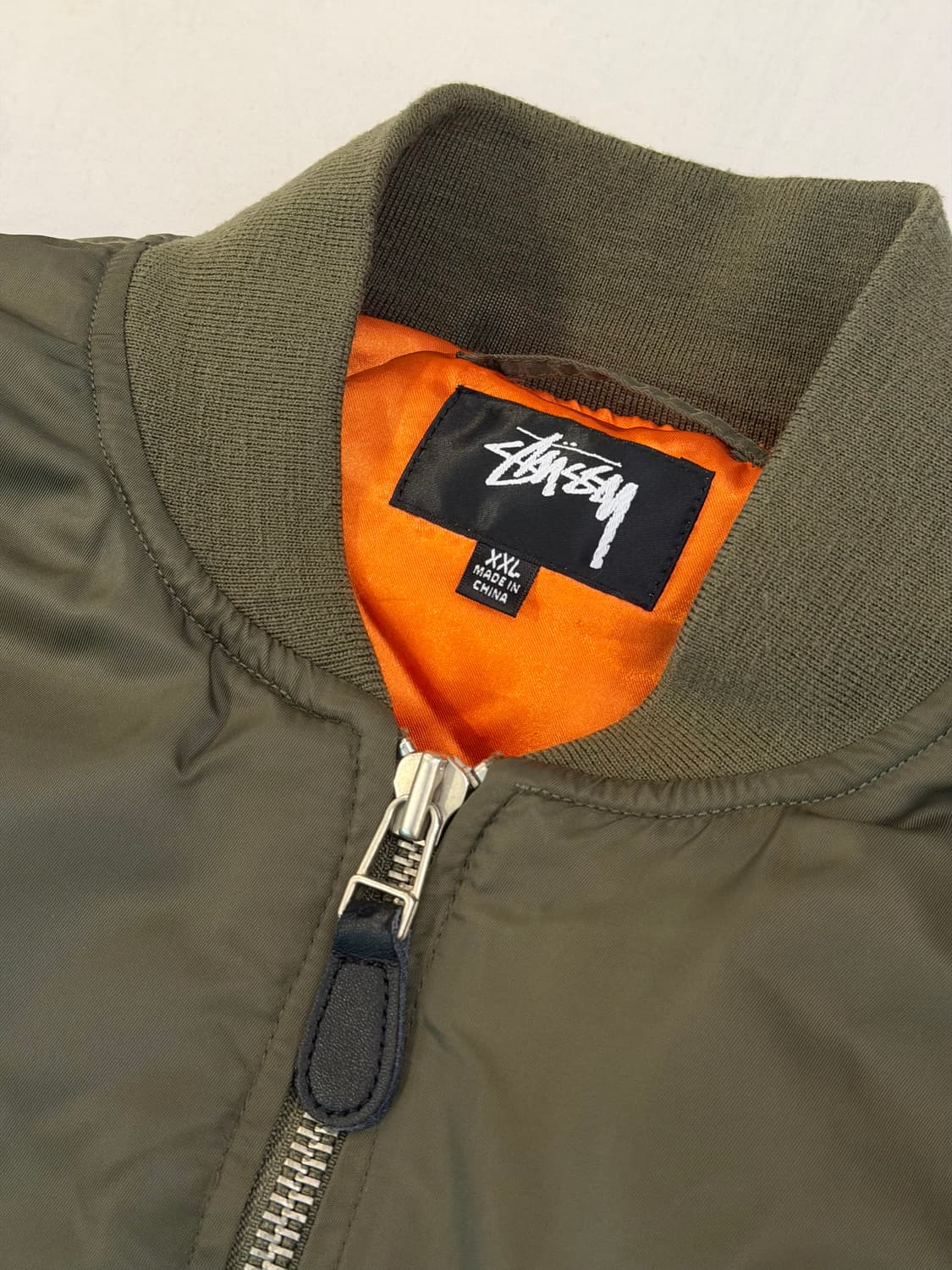 스투시 X CDG 콜라보 MA-1 항공점퍼 올리브 상품이미지7