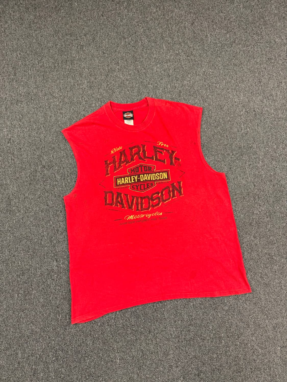 XL)할리데이비슨 빈티지 프린팅 Indiana 나시 상품이미지1