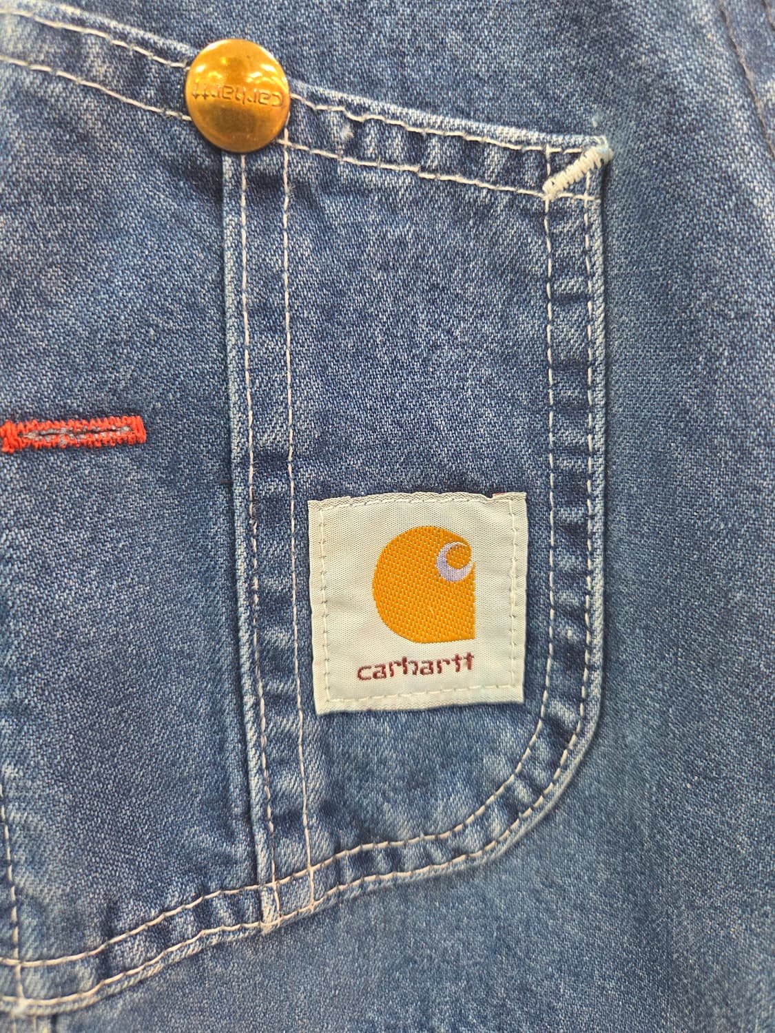 30 00S 칼하트 오리지널 워크웨어 오버롤 데님 멜빵바지 팬츠더블니 상품이미지2