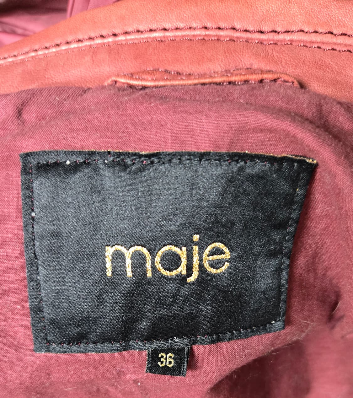 Maje 마쥬 빈티지 로즈핑크 가죽자켓 상품이미지7