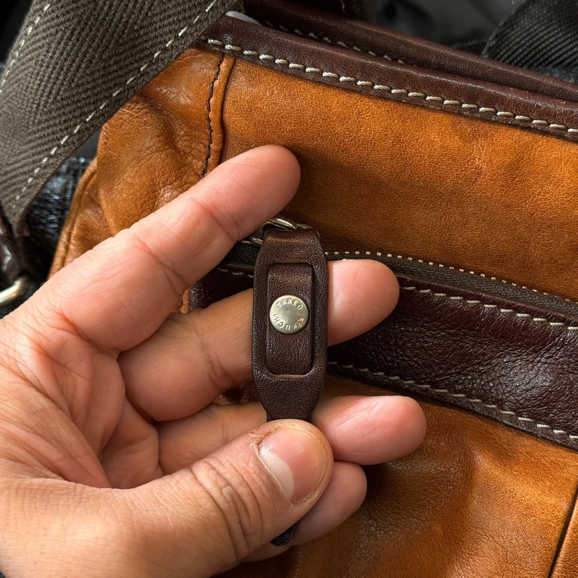 타케오 키쿠치 카우레더 숄더백 일본생산 상품이미지5