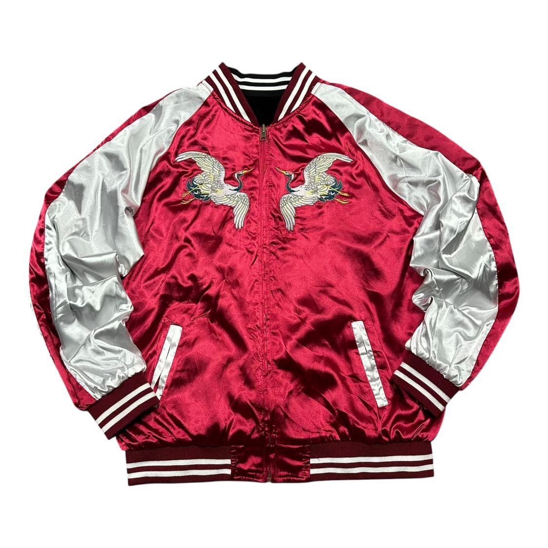 ✨ (바배) 재패니즈 리버시블 용 자수 오리엔탈 벨벳 스카쟌  상품이미지4