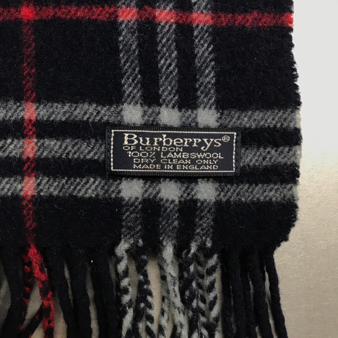 버버리 정품 램스울 머플러 네이비 상품이미지4