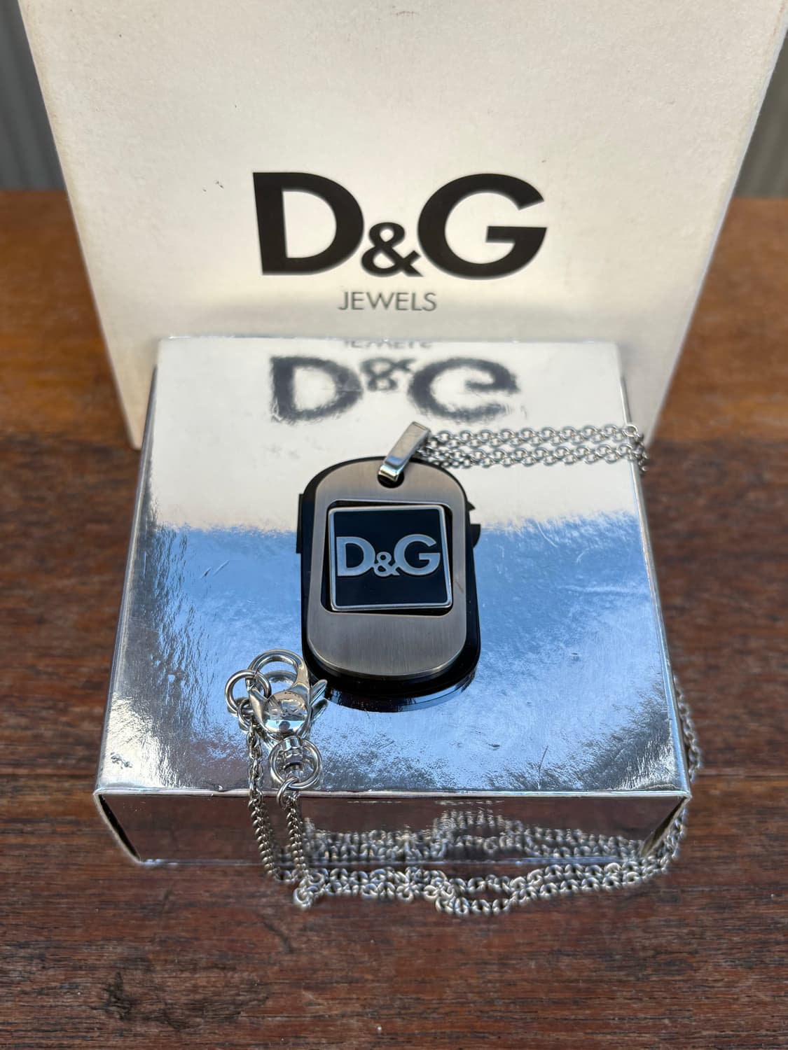 돌체앤가바나 도그태그 실버 목걸이 y2k 상품이미지4