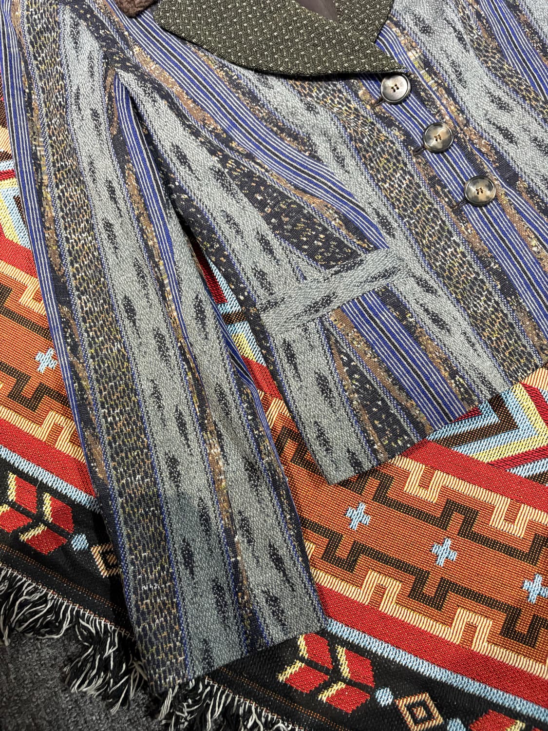 90’s 겐조 빈티지 양털 카라 자켓 상품이미지7