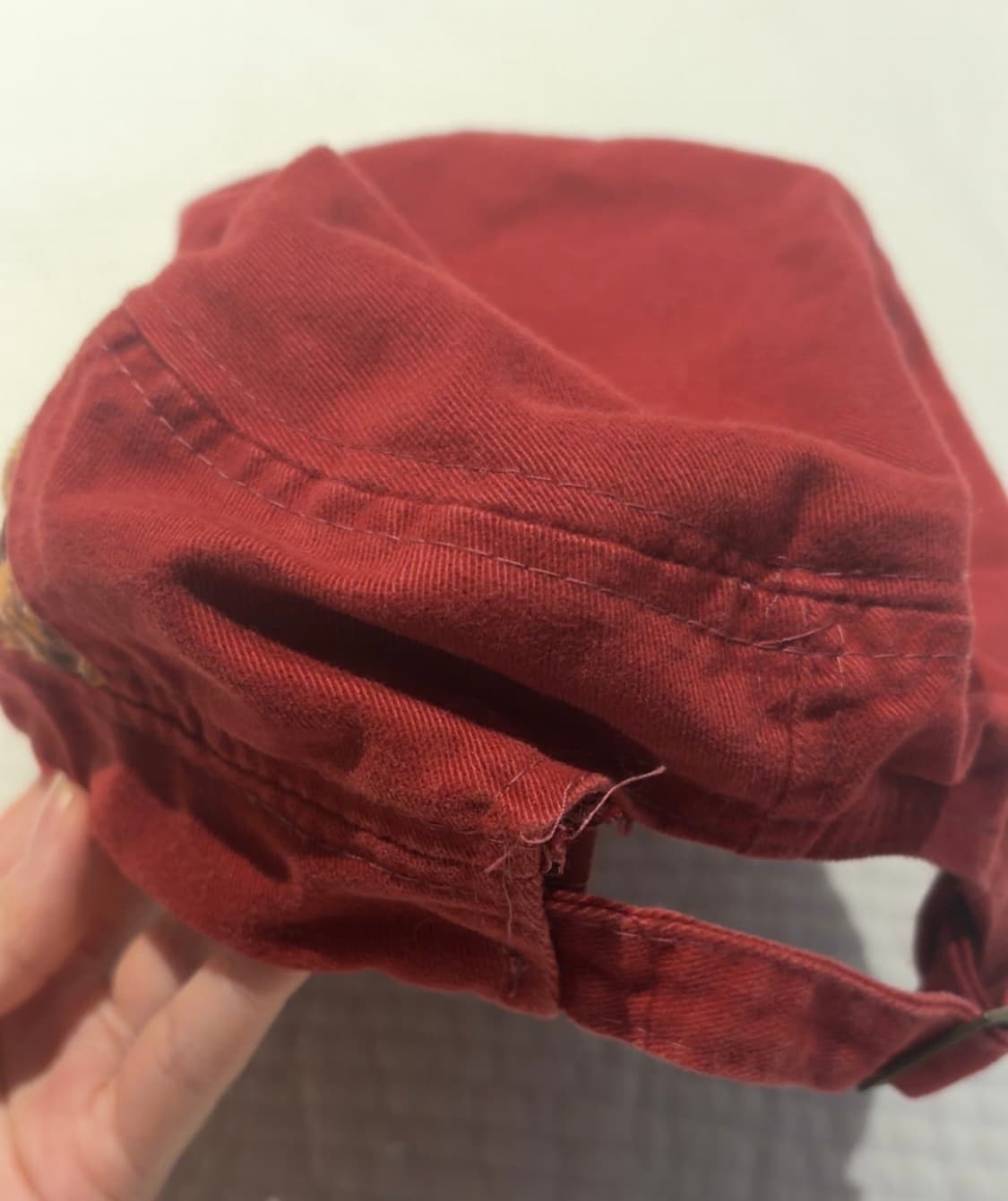 갸루 y2k 레드 레오파드 헌팅캡 상품이미지2