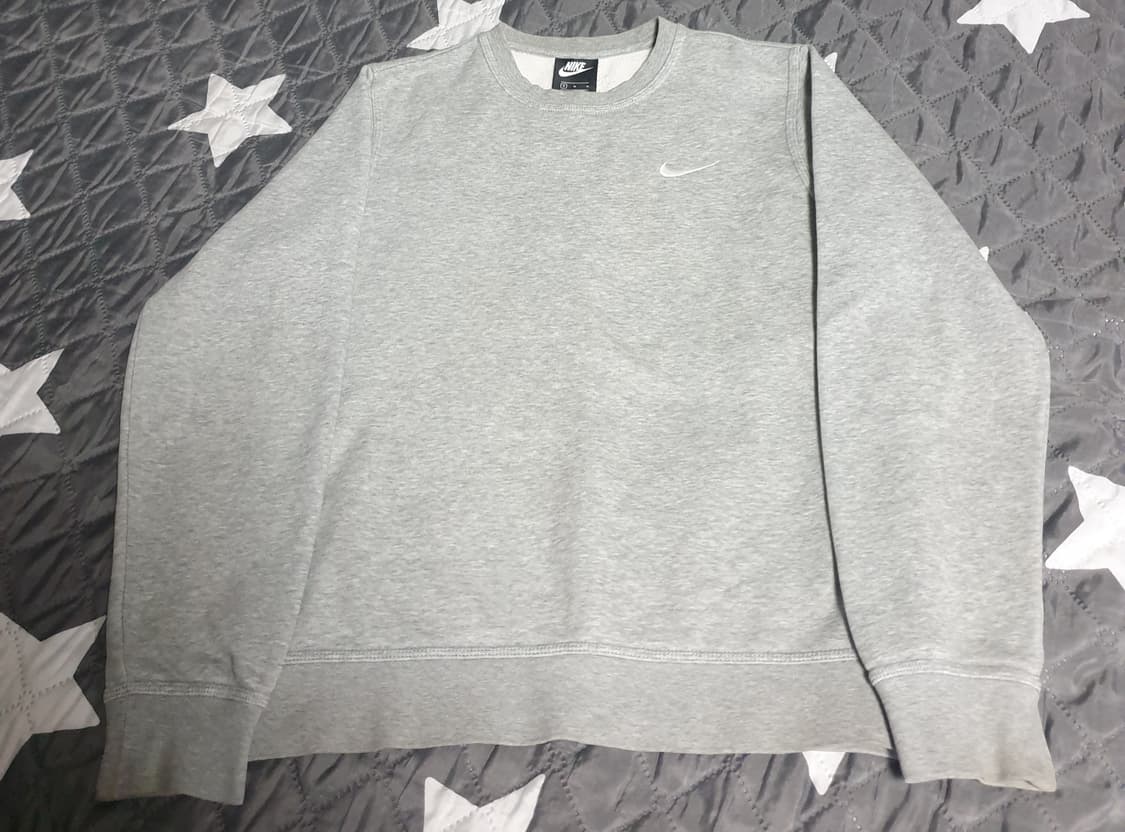 나이키 스우시 크루 기모 맨투맨 그레이 (M) 상품이미지1
