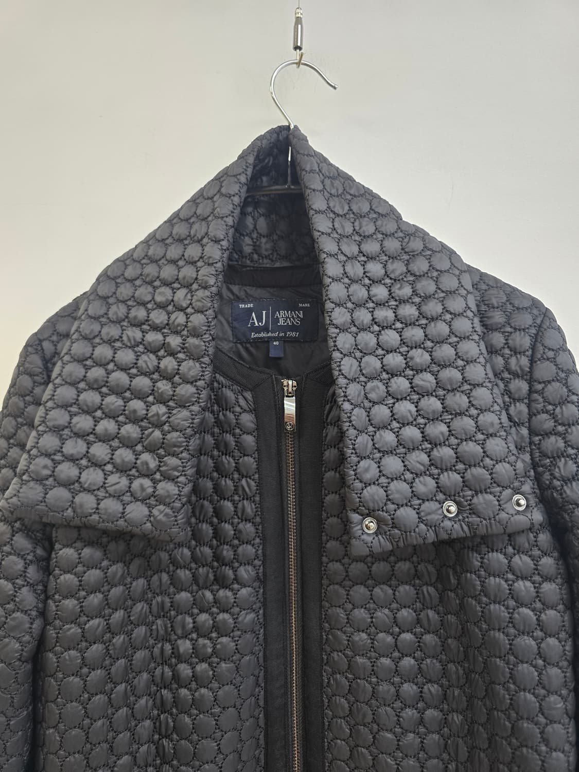 아르마니진스 텍스쳐 퀼팅 집업 패딩 자켓 상품이미지3