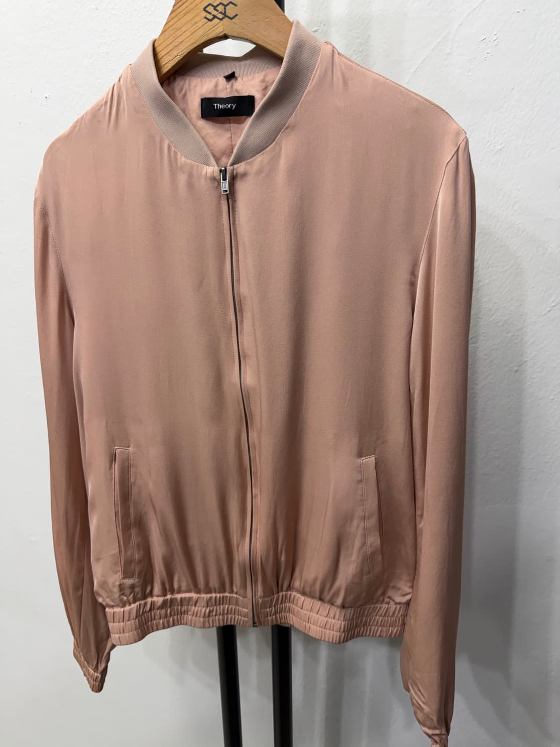 정품) Theory 띠어리 여성 실크 봄버 자켓 S 상품이미지3