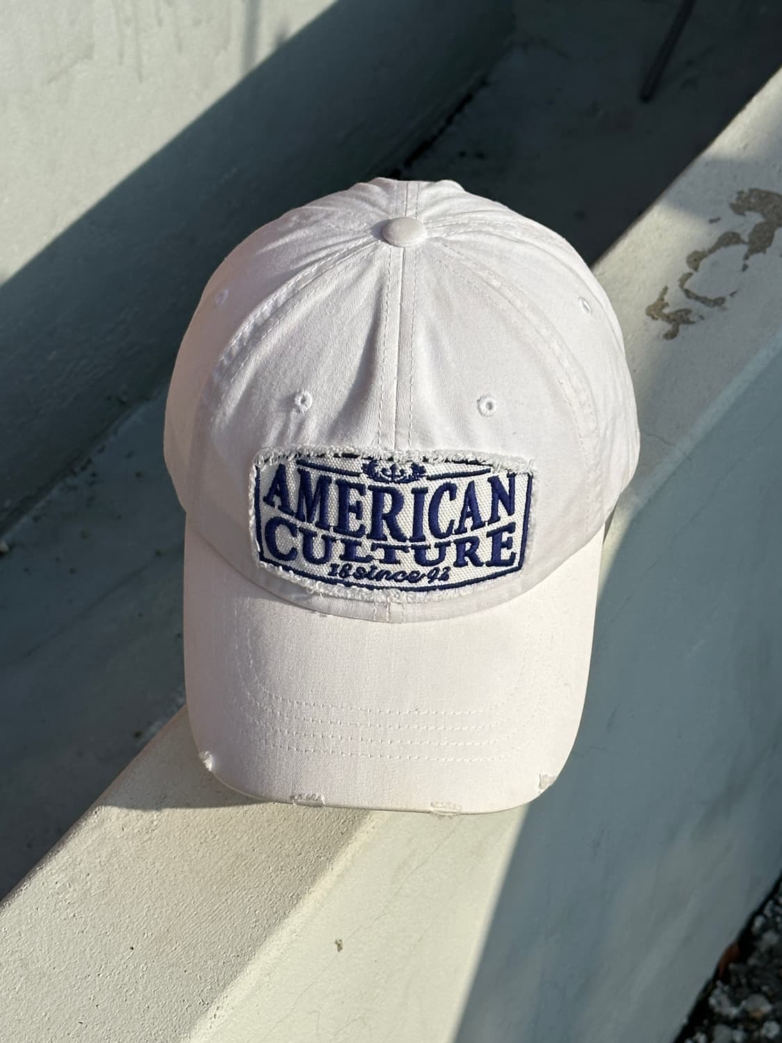 [M-L] 버켄스탁 스포츠 아메리칸 컬쳐 패치 화이트 볼캡 모자 상품이미지1