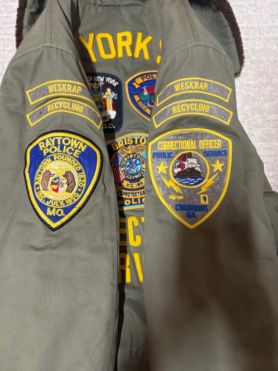 빈티지 스티커 봄버 상품이미지3