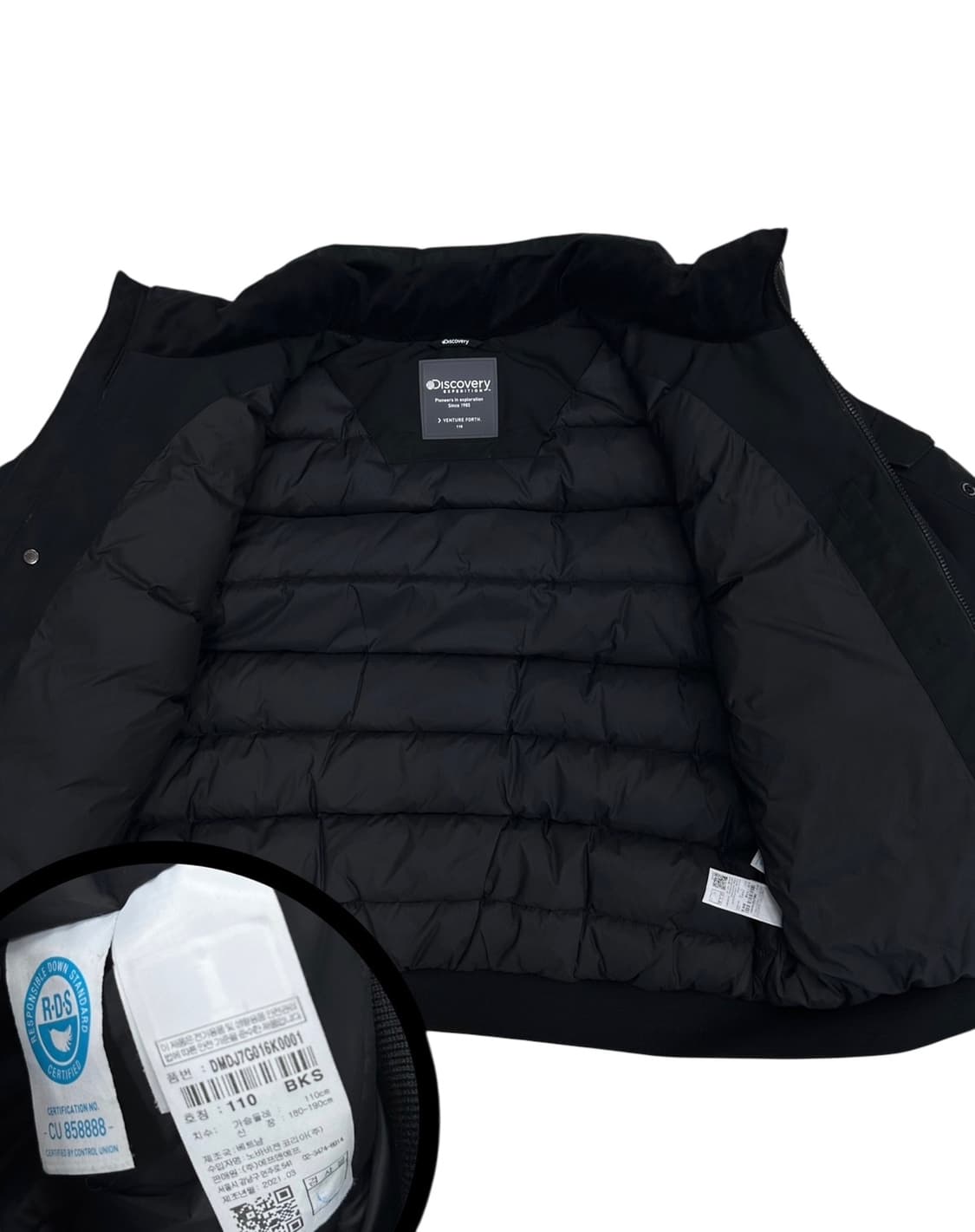디스커버리 덕다운 패딩 블랙 (2XL) 상품이미지9