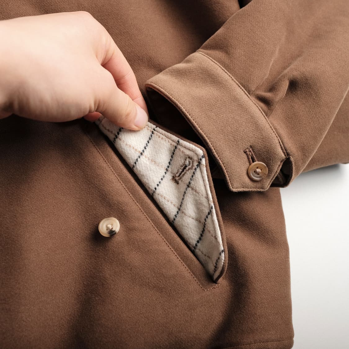 캡틴선샤인 스탠드 칼라 블루종 모카브라운 36(100-103)사이즈 상품이미지6