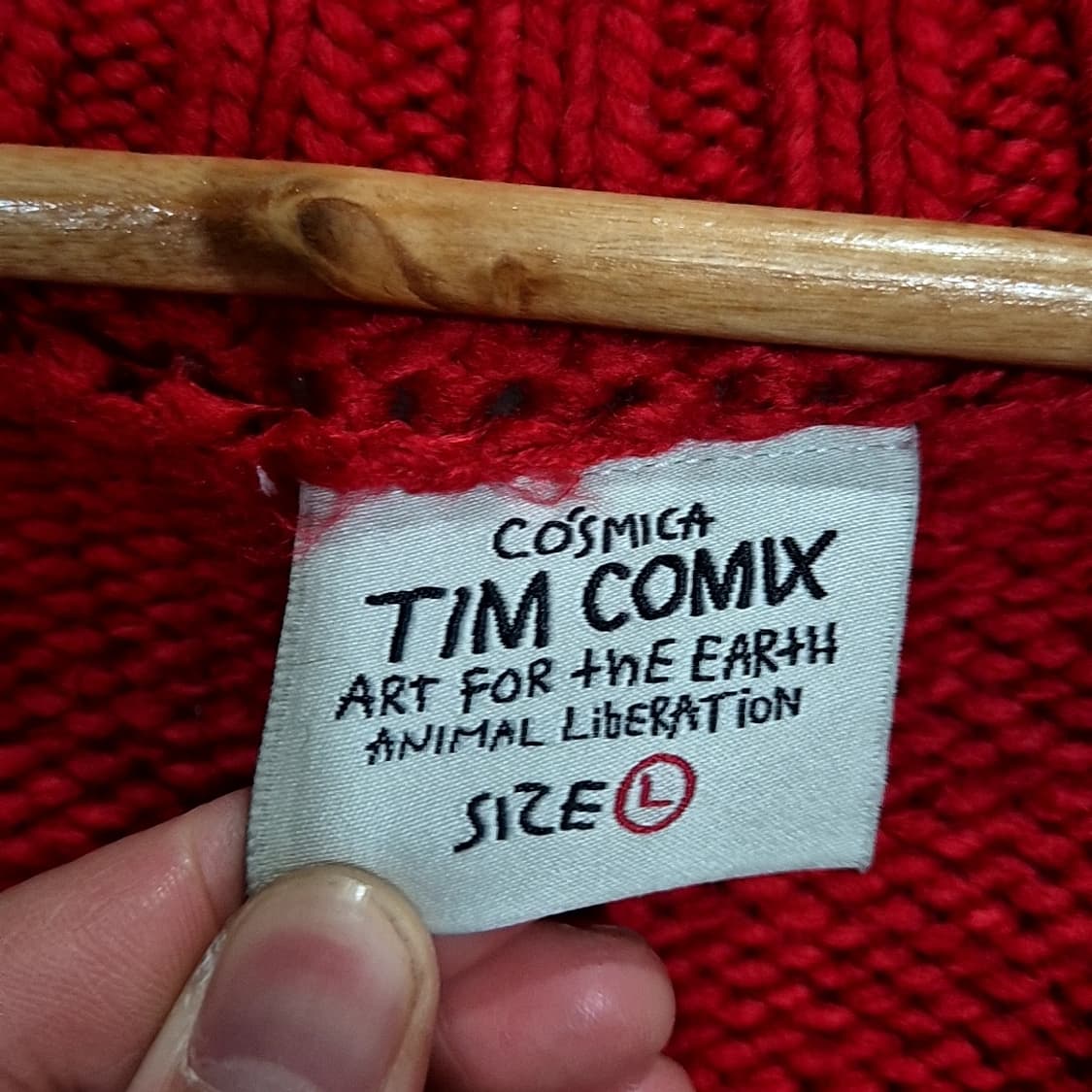 Tim comix 드로잉 코위찬 니트집업  상품이미지5