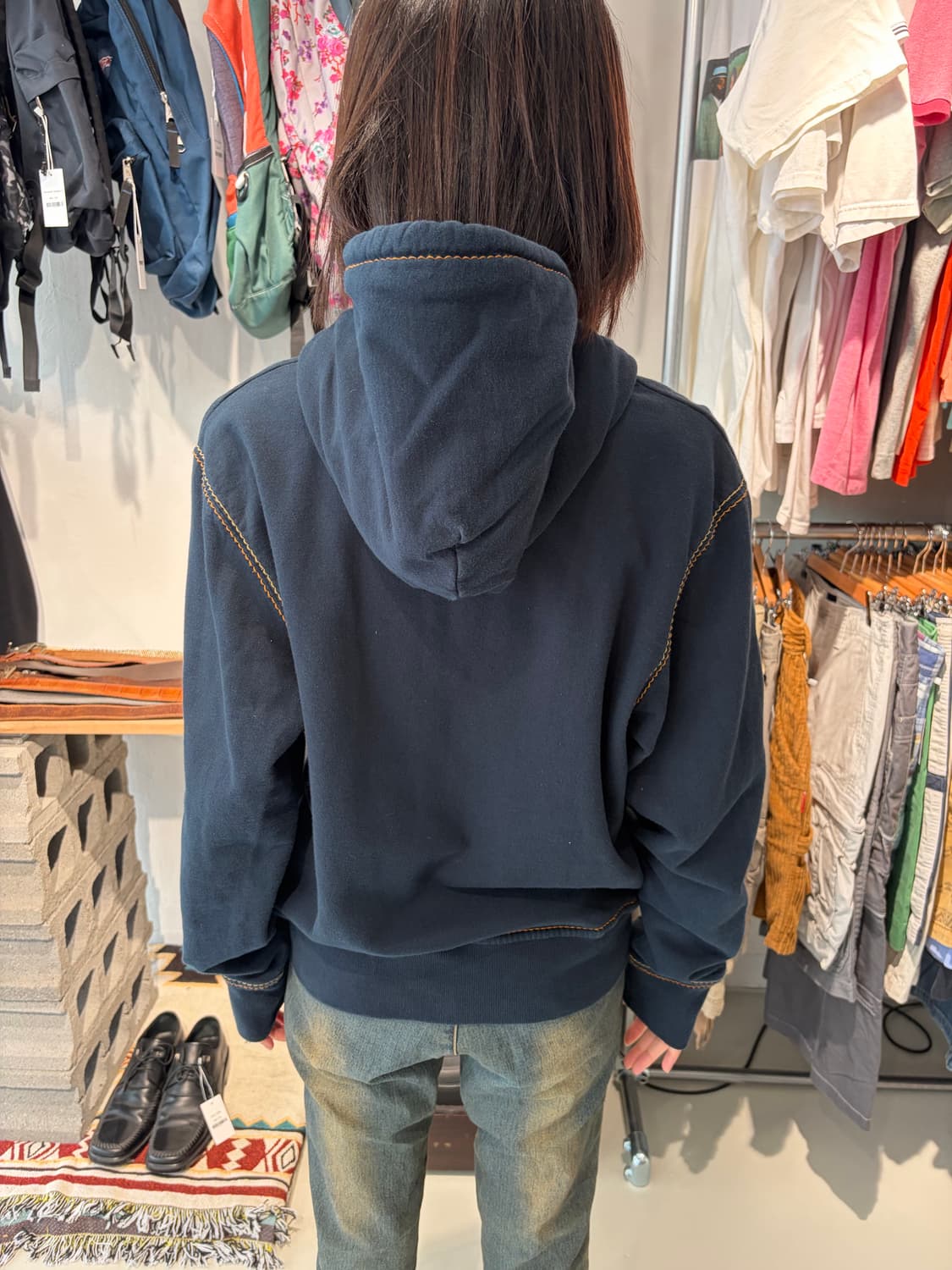 True Religion 스티치 집업 후드 L 상품이미지5