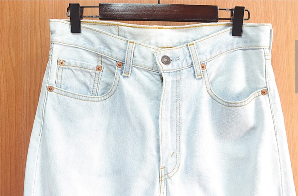 90's 리바이스 508 연청 워싱 데님 팬츠 상품이미지3