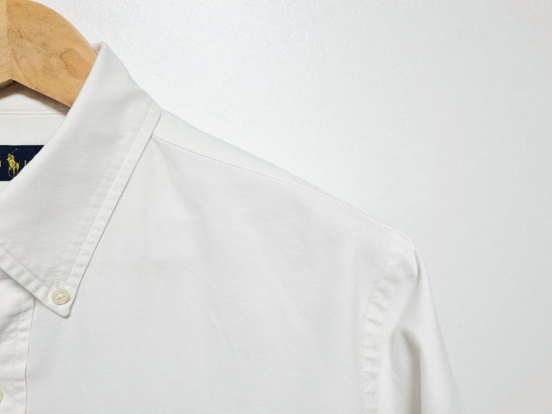 남성 폴로 화이트 흰색 옥스퍼드 긴팔 남방 셔츠 옥스포드 상품이미지10