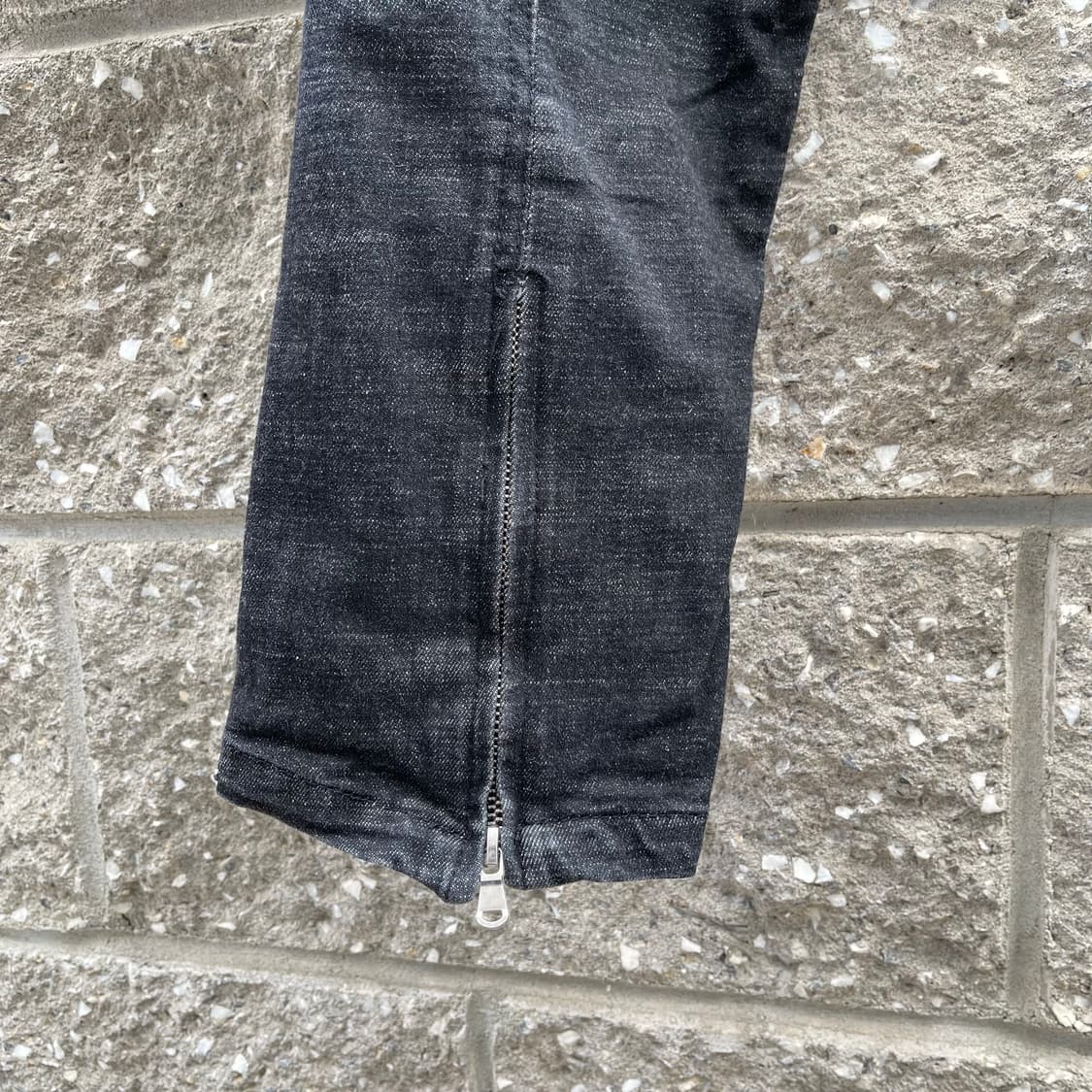 [L] VTG 드롭 크로치 블랙 데님 팬츠 (~33) 상품이미지6