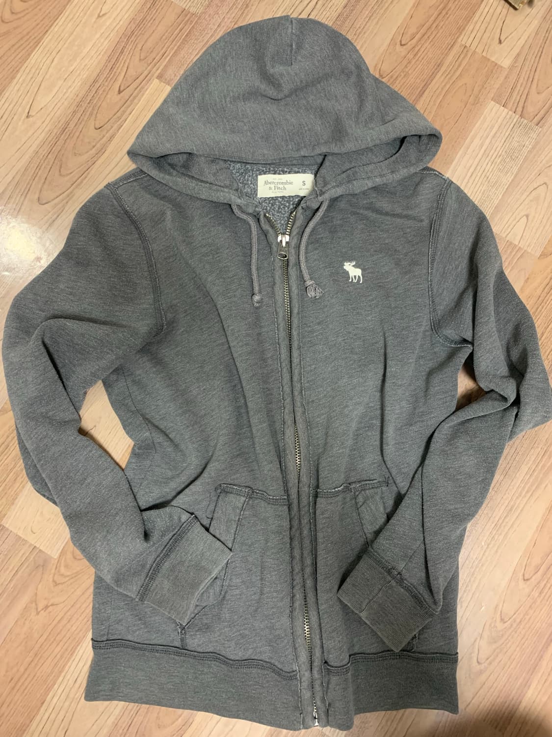 아베크롬비 후디집업,그레이,S 상품이미지5