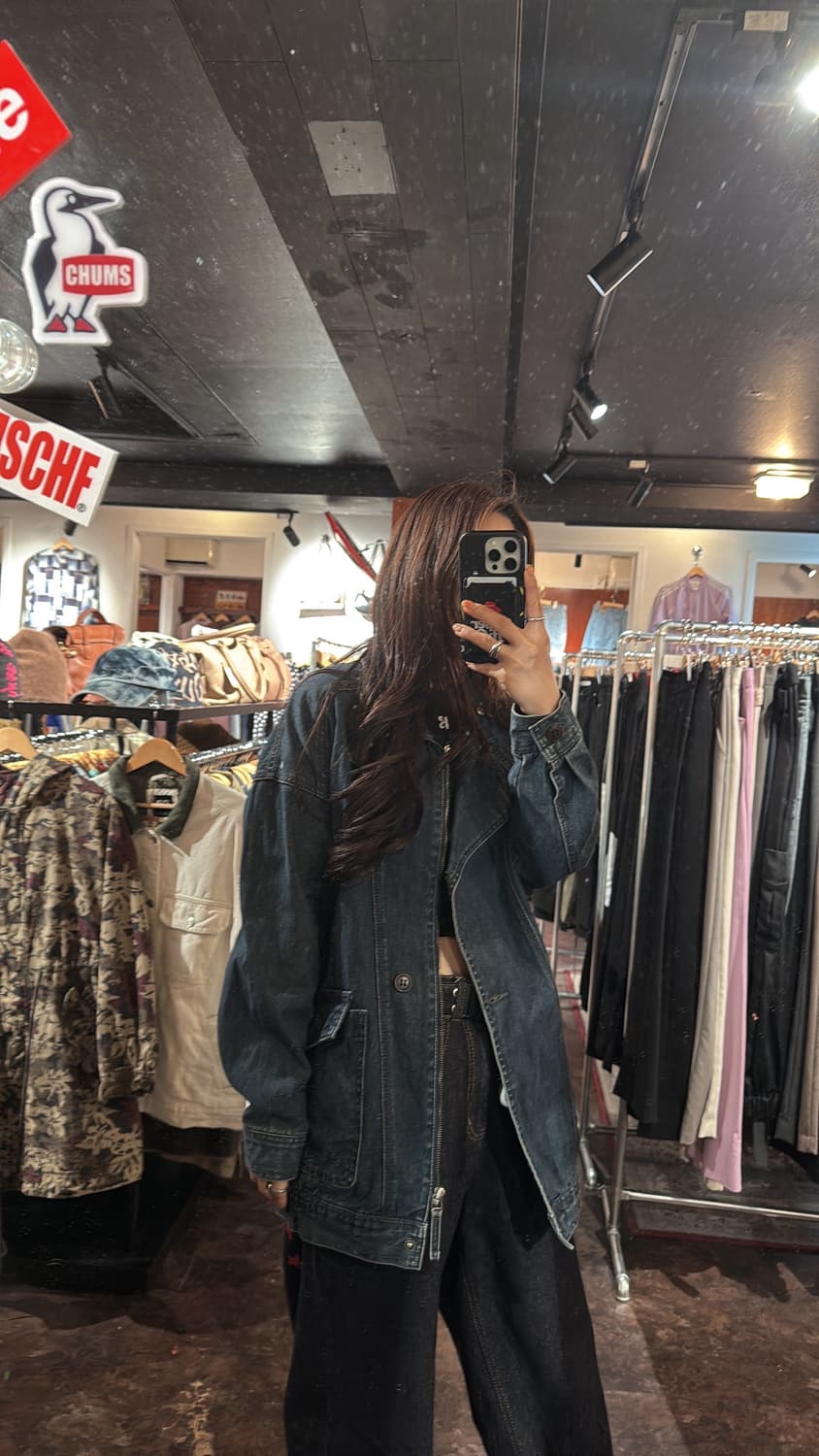 썰스데이아일랜드 써스데이아일랜드 빈티지 오버넥 프린팅 데님자켓 S 상품이미지9