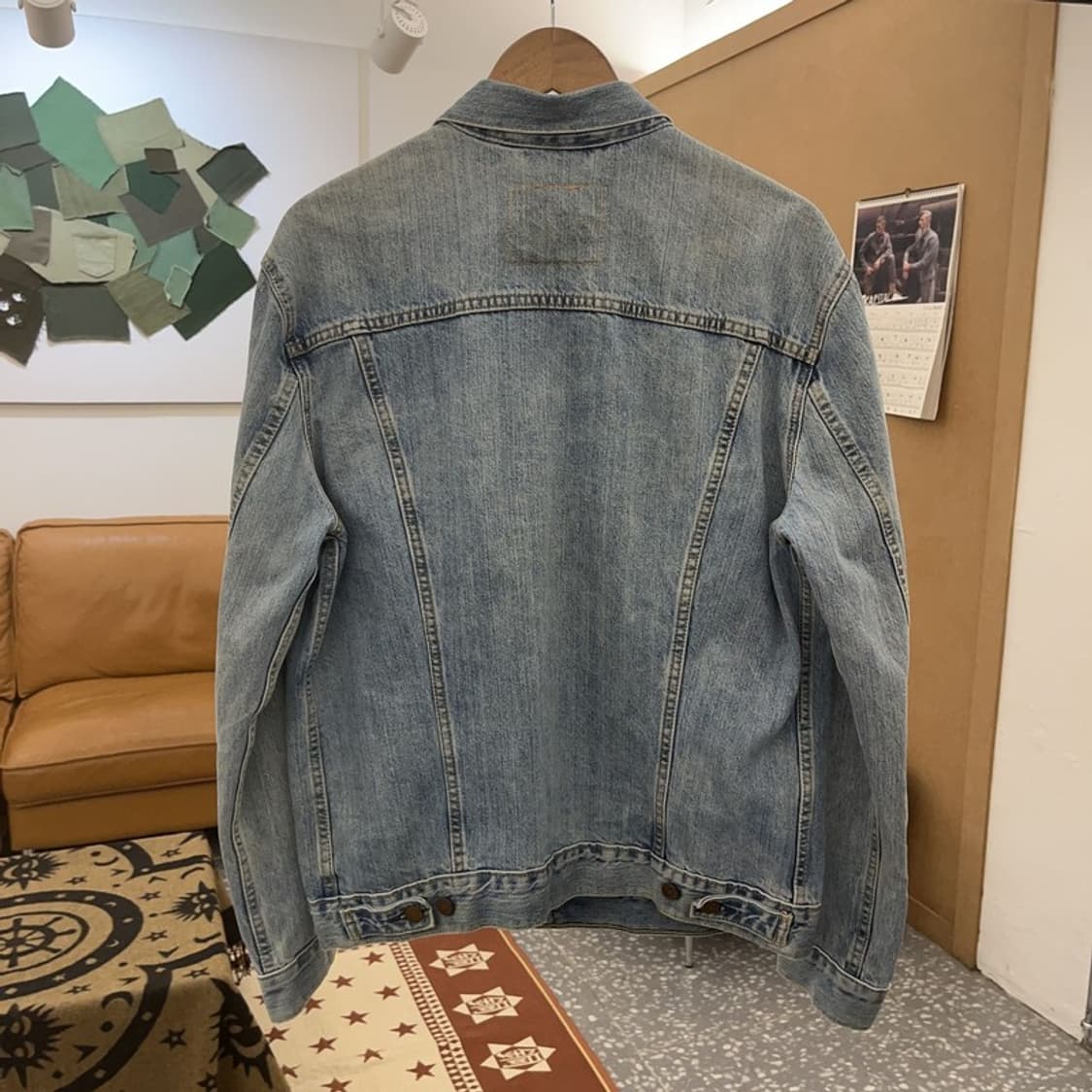리바이스 빈티지 컨트리 트러커 워싱 연청 데님자켓 L C08584 상품이미지4