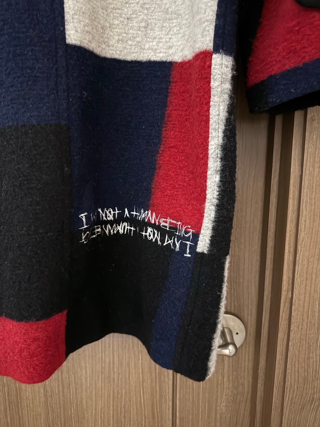 아임낫어휴먼비잉 패치워크 더플코트  상품이미지6