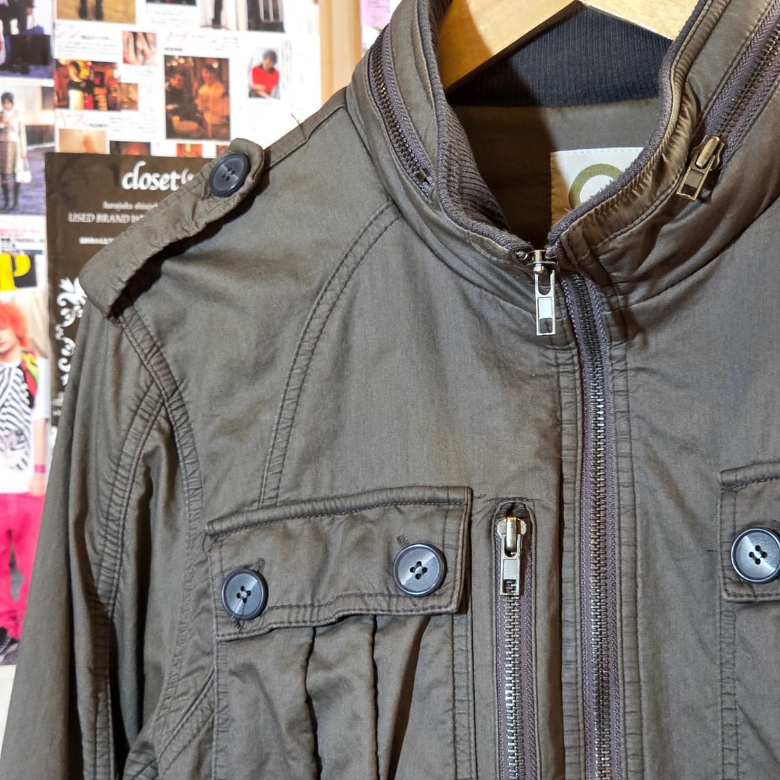 빈티지 카키 멀티포켓 밀리터리 필드 자켓 상품이미지3