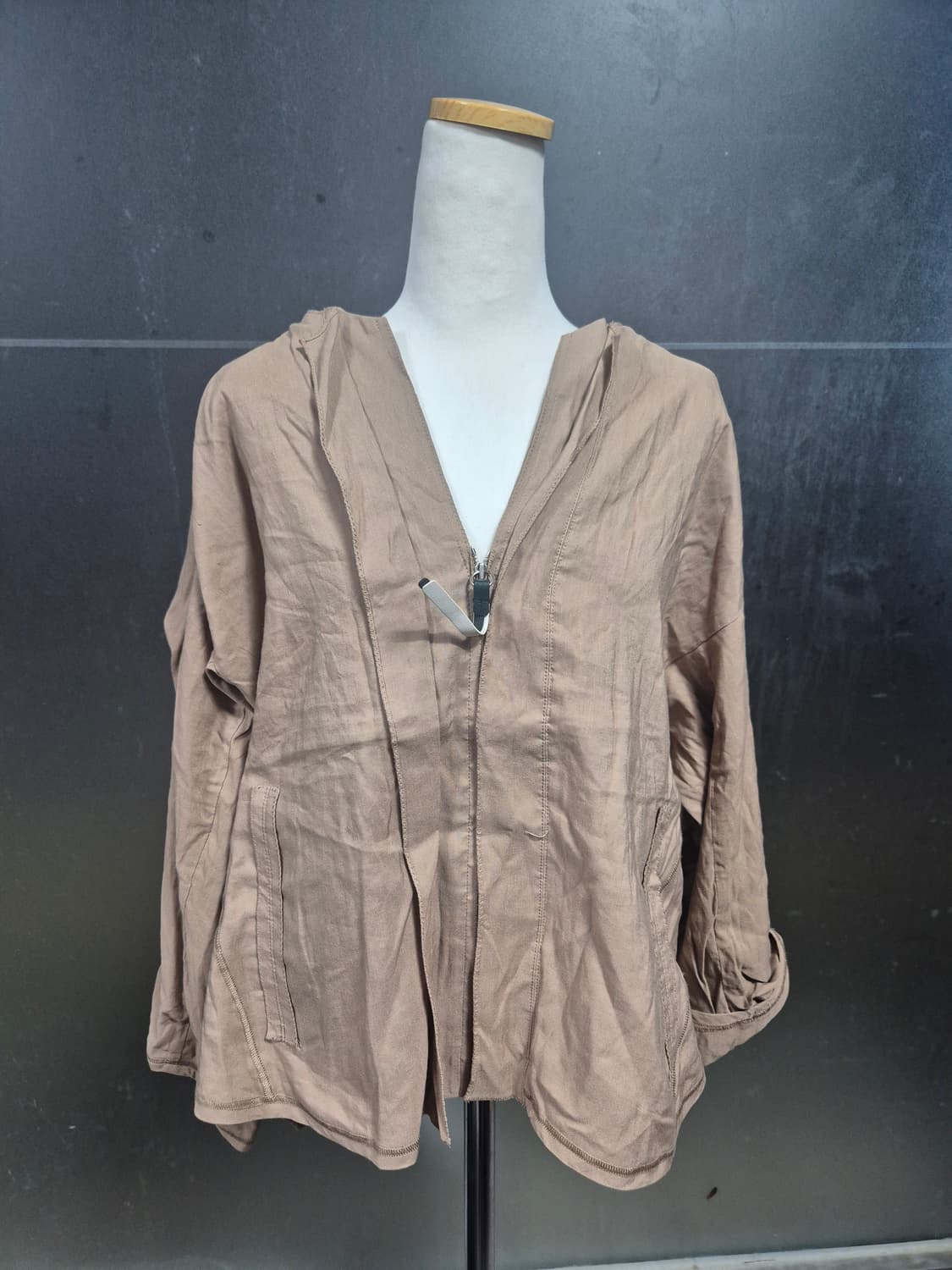 한섬  집업 면 자켓 브라운 상품이미지1