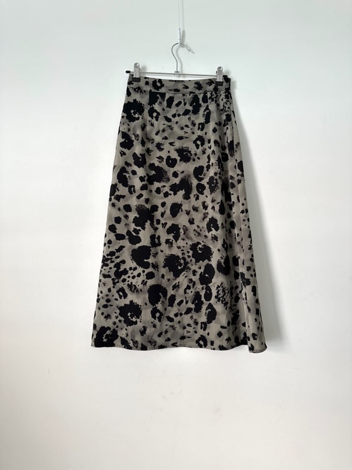 Animal pattern silk skirt / grey 상품이미지2