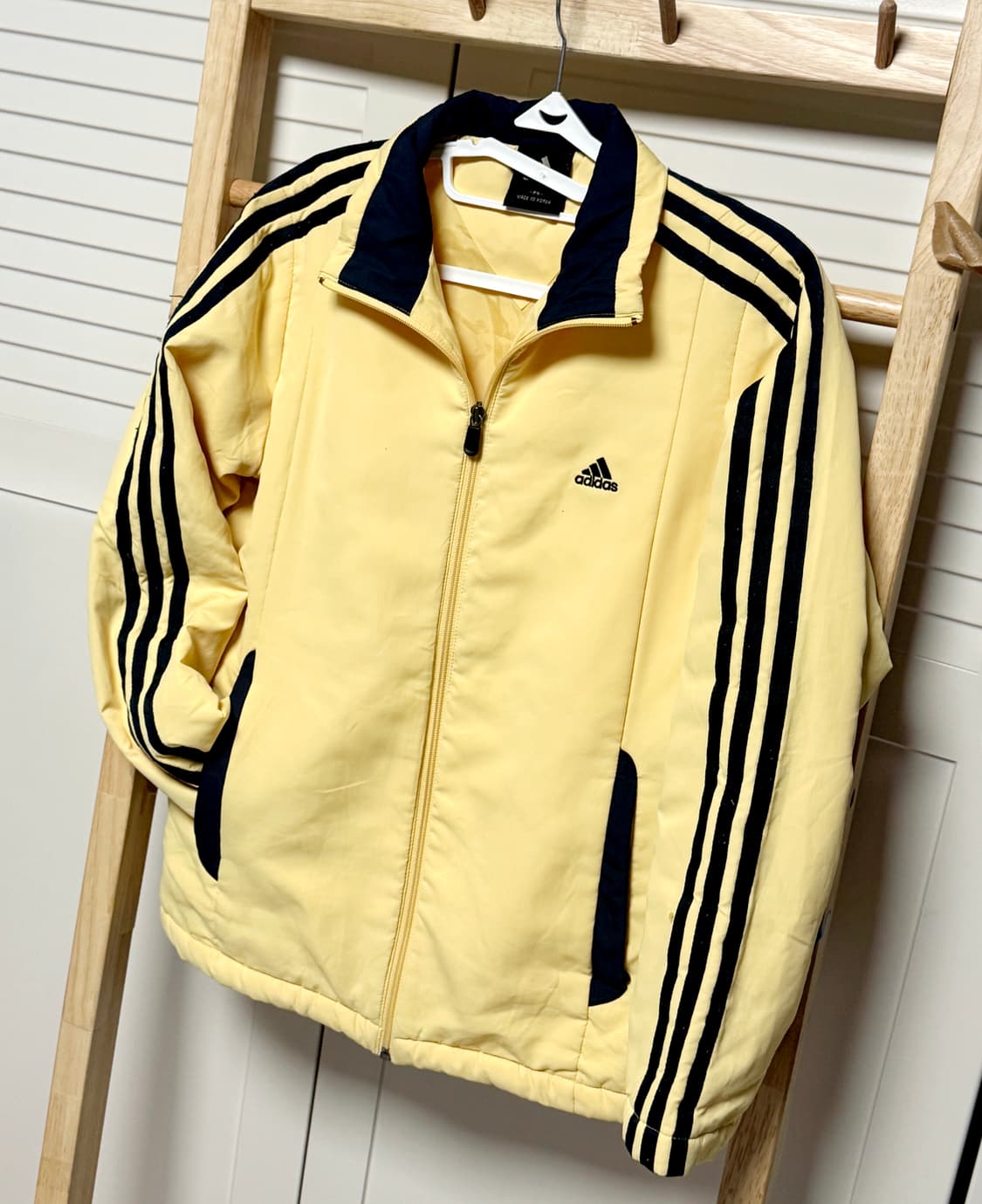 아디다스 삼선 연노랑 바람막이 점퍼 자켓 초경량 상품이미지2