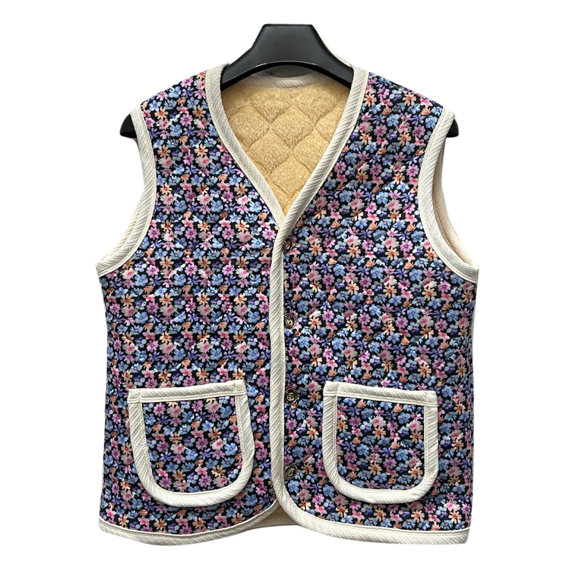 꽃무늬 기모 촌캉스 김장 조끼 FREE 상품이미지1