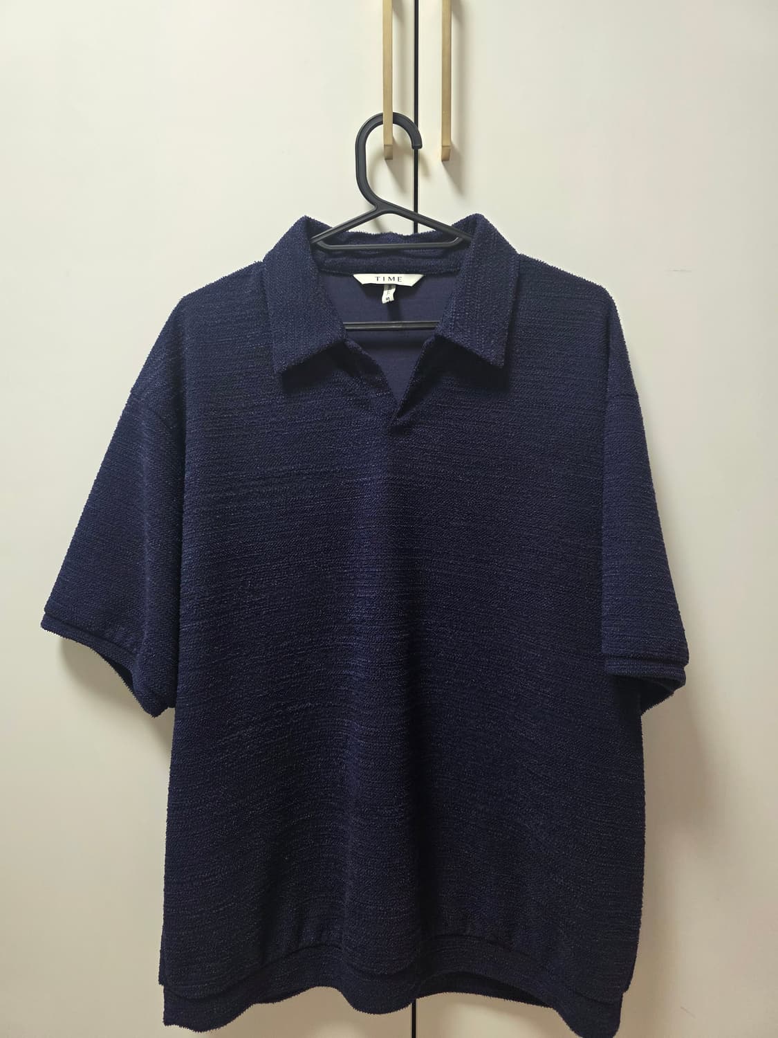 타임 옴므 25SS 테리 조니 칼라 하프 슬리브 네이비 [100] 상품이미지1