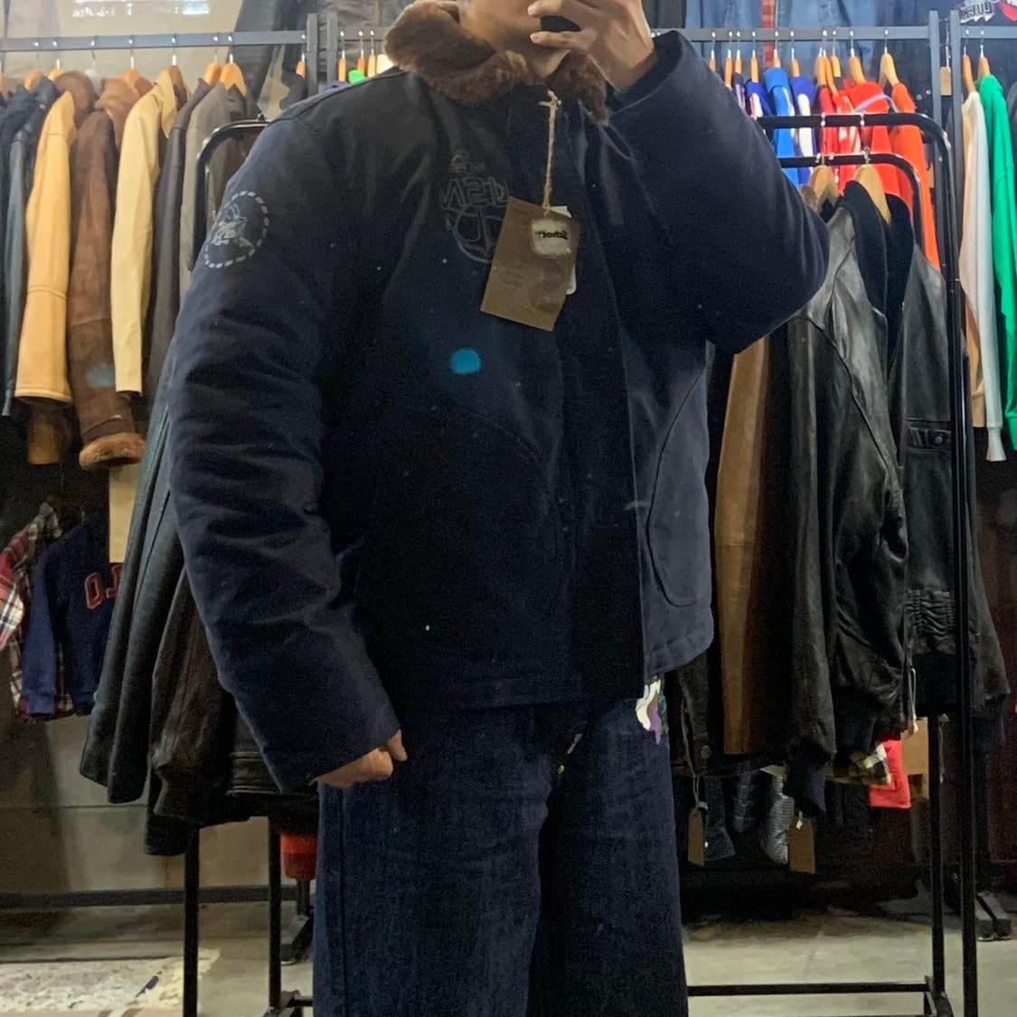 새상품)Schott nyc 쇼트 USN 덕다운 덱 자켓 XL 네이비 상품이미지2