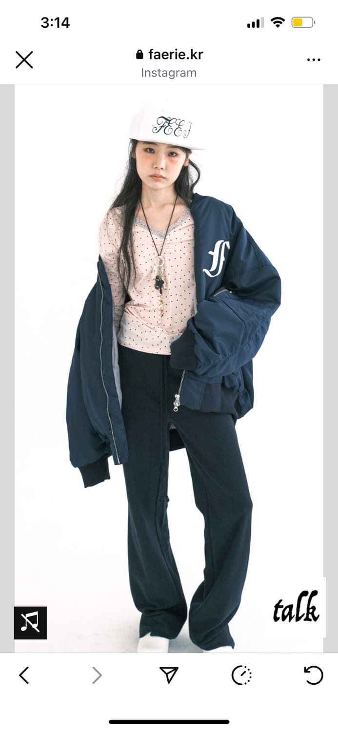 샵페어리 봄버자켓 네이비 상품이미지2