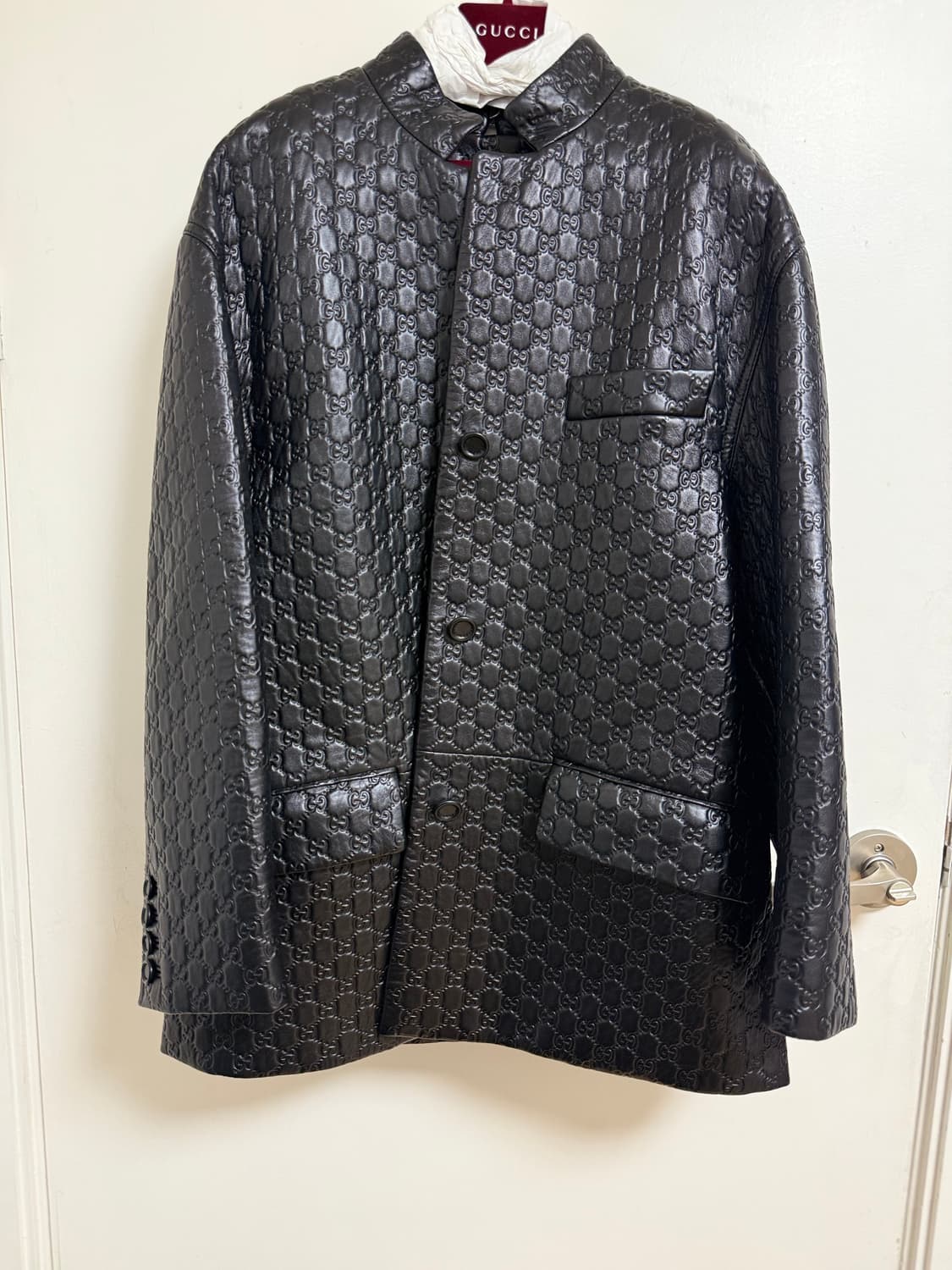 구찌 램스킨 GG 엠보 디테일 자켓 IT40 해 상품이미지2