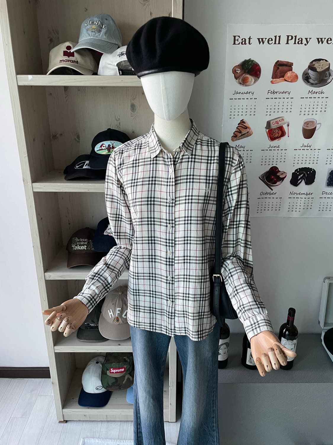 버버리 로고 체크 셔츠 상품이미지4