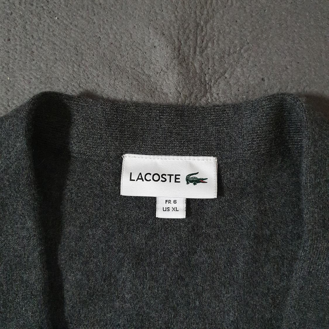 라코스테 헤비 울 니트 가디건 XL 110 차콜그레이 상품이미지7
