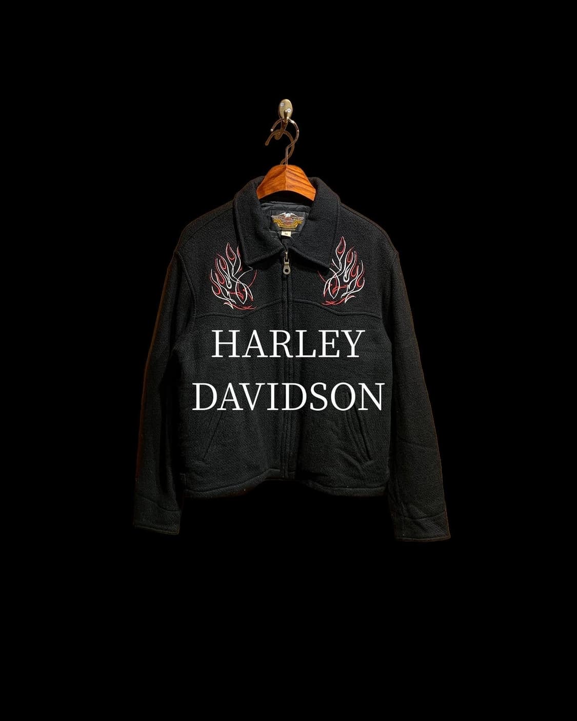 HARLEY DAVIDSON 울x레이온 집업 재킷 상품이미지1