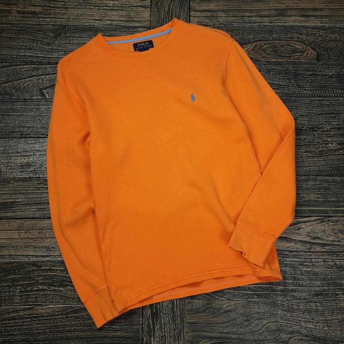 [폴로 랄프로렌] 포니 로고 자수 롱슬리브 긴팔티 오렌지 M17433 상품이미지1