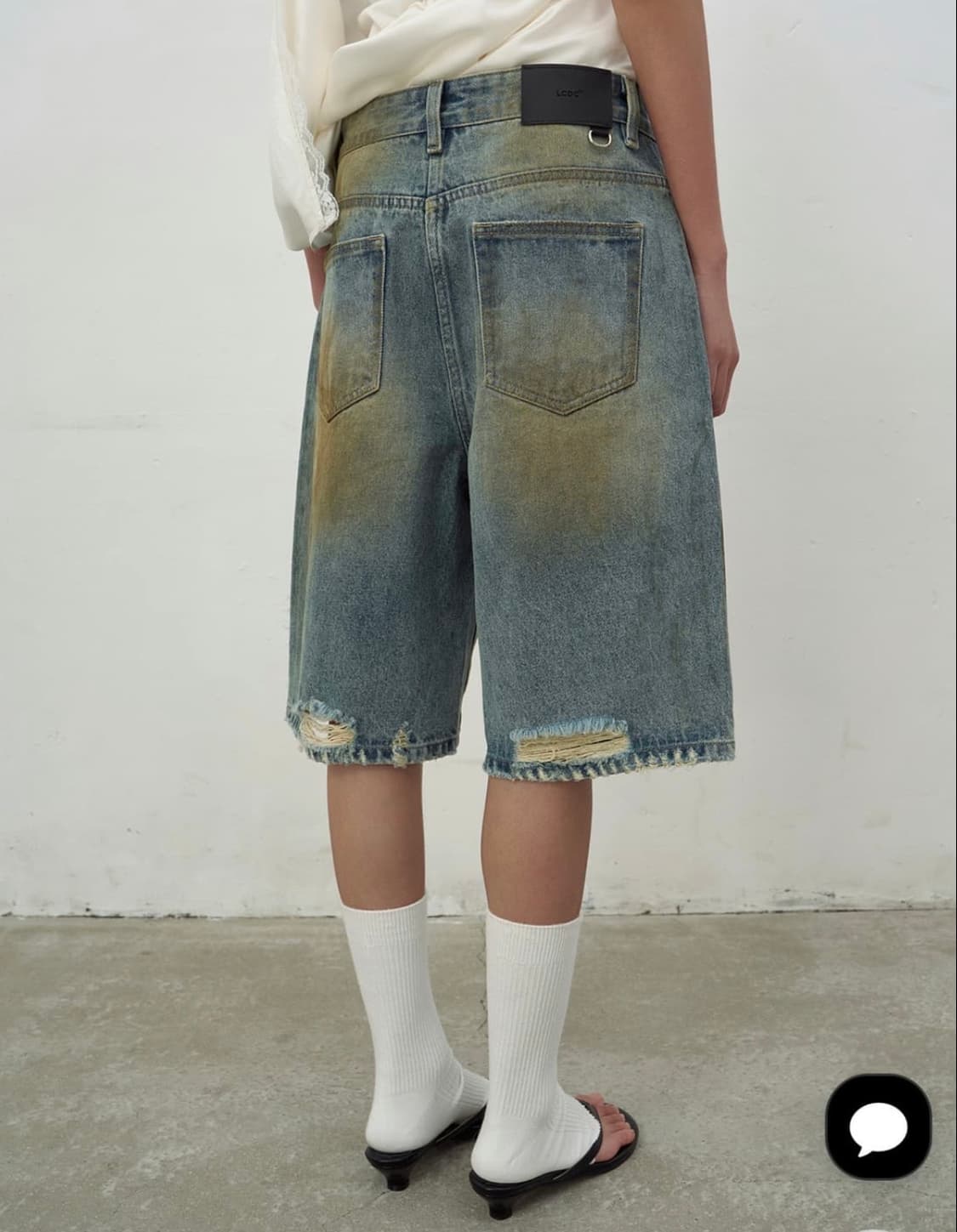 LCDC washed blue denim shorts  상품이미지5
