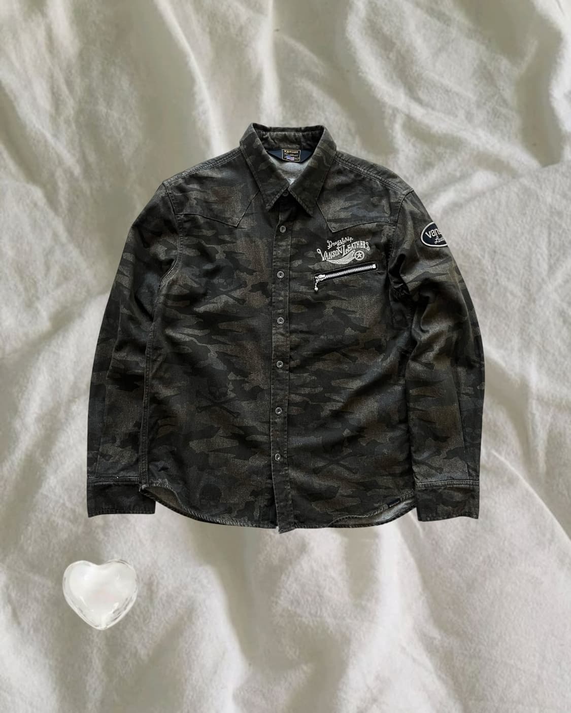 Vanson Leathers . 밴슨 스컬카모 셔츠 상품이미지1