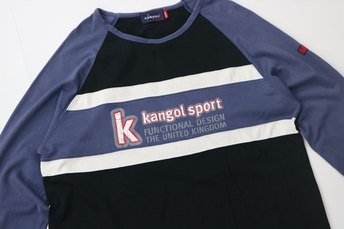 Kangol Sport 캉골스포츠 빈티지 래글런 블록 롱슬리브 티셔츠 상품이미지3