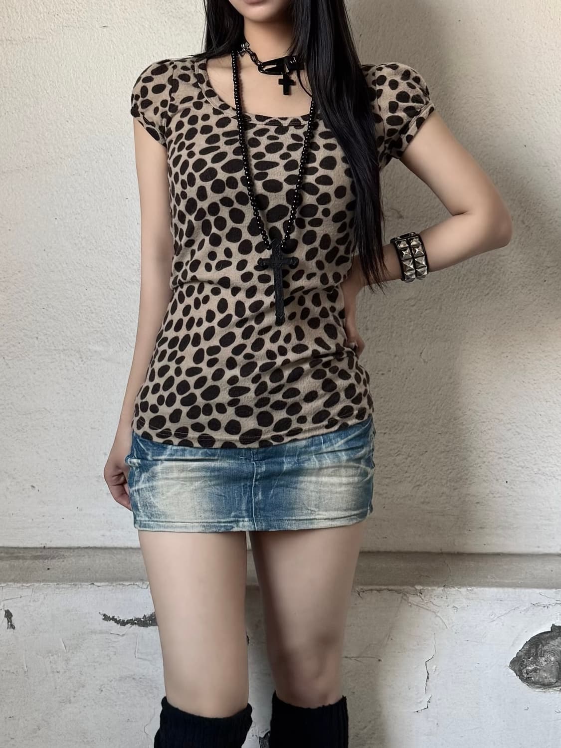 Leopard top 상품이미지1