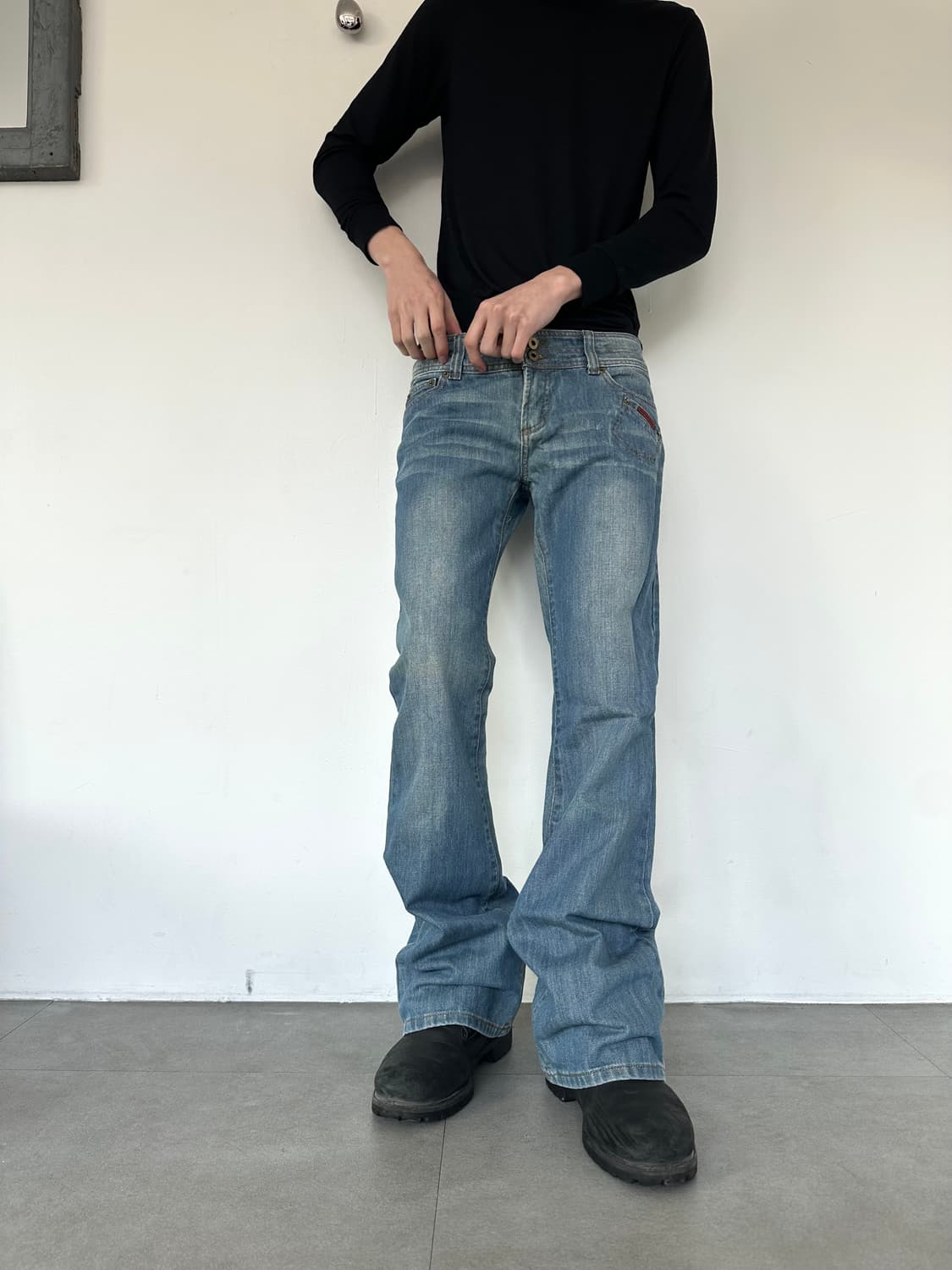 돌체앤가바나 2000s 워싱 부츠컷 플레어진 상품이미지2