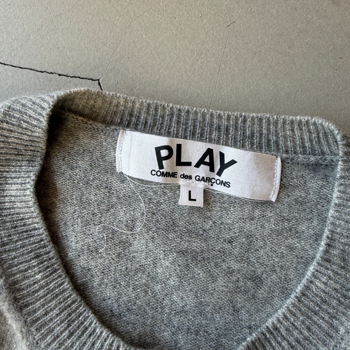 꼼데 가르송 그레이 니트 가디건 상품이미지4